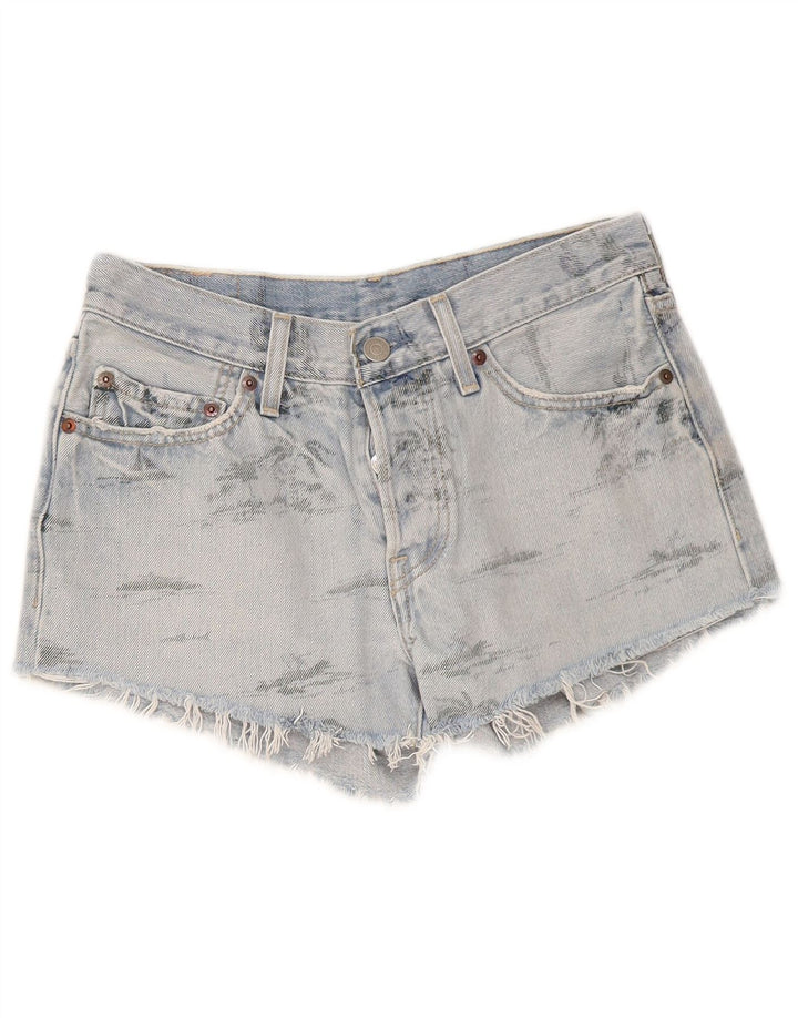 Levi's ženske kratke traper hlače 501 W26 male plave boje pamuka