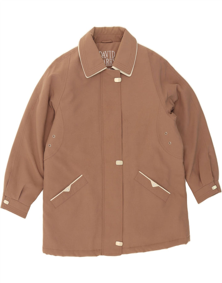 DAVID BARRY Womens Windbreaker Jacket UK 16 Large Beige Polyester Vintage David Barry and Second-Hand David Barry from Messina Hembry 