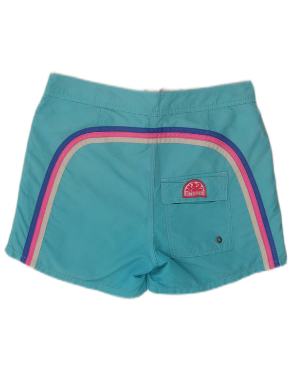 Sundek Mens Graphic Swimming Shorts Small Turquoise