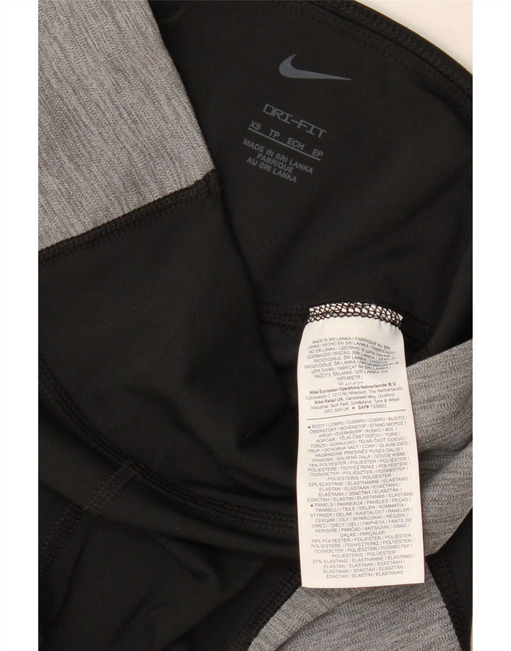 NIKE ženske Dri Fit tajice UK 4 XS crni poliester u boji