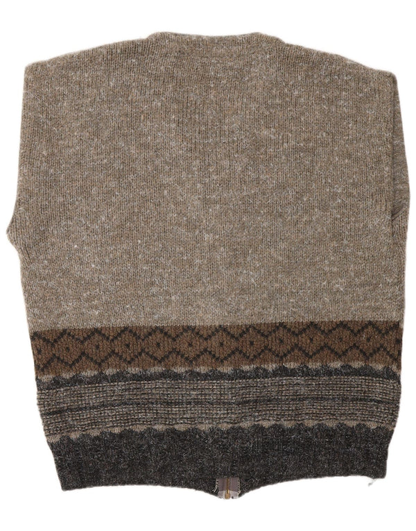 CONSENSO Muški džemper bez rukava XL smeđi geometrijski