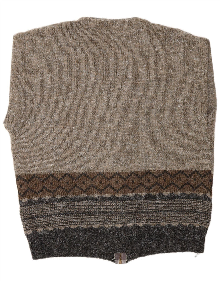 CONSENSO Muški džemper bez rukava XL smeđi geometrijski