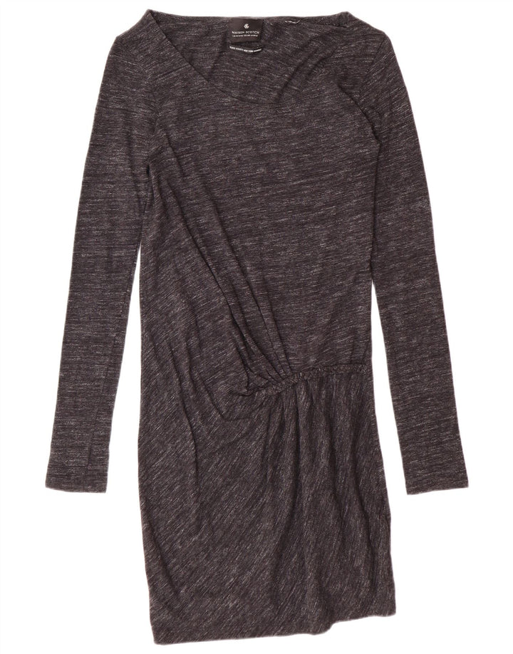 MAISON SCOTCH Ženska osnovna haljina dugih rukava UK 10 Mala siva