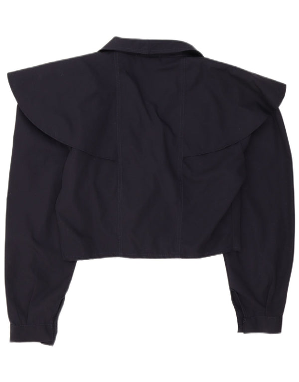 Vintage ženski sako s dvostrukim kopčanjem UK 14 srednje tamnoplava