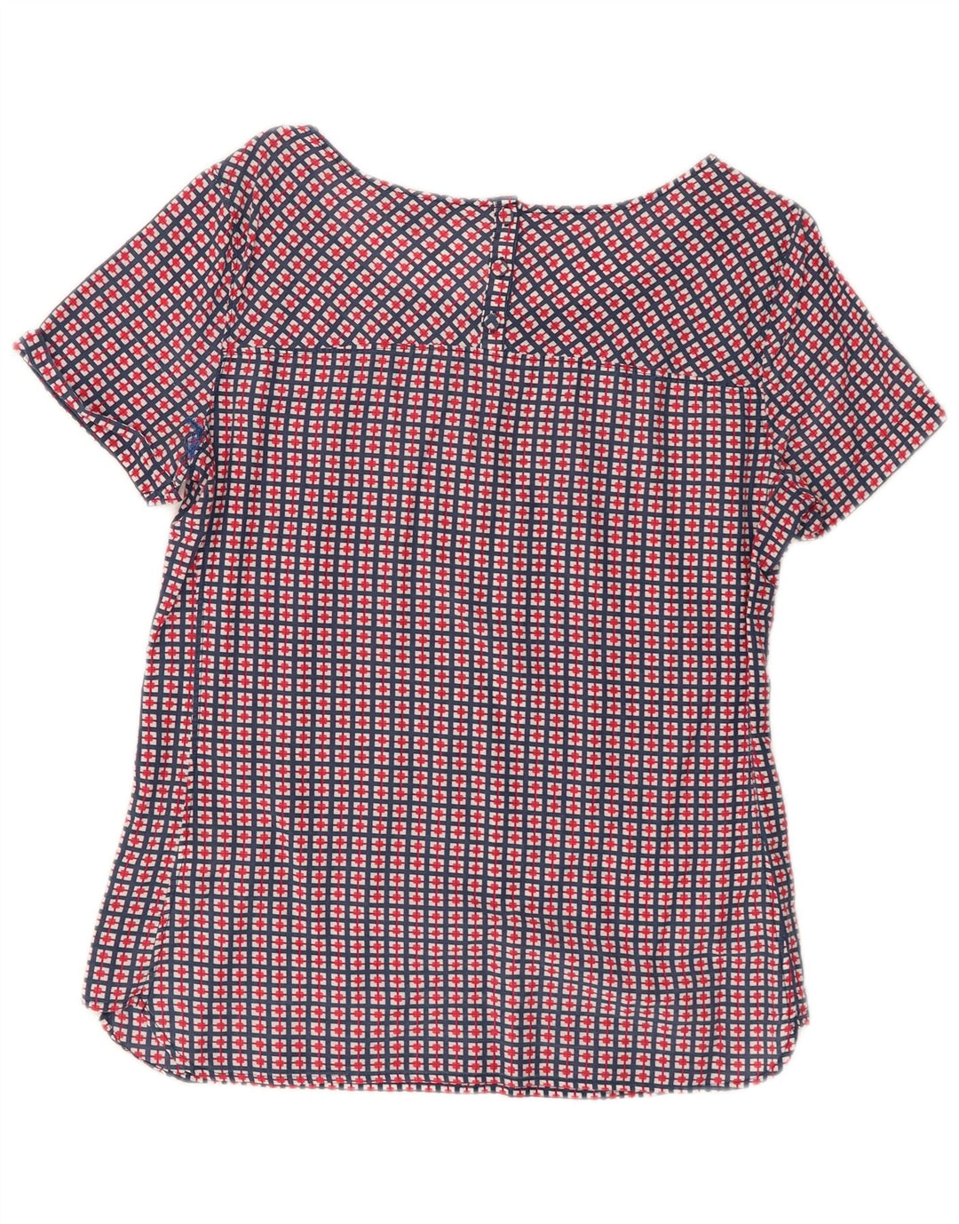 Top ženske bluze Tommy Hilfiger US 6 Srednje tamnoplavi geometrijski pamuk
