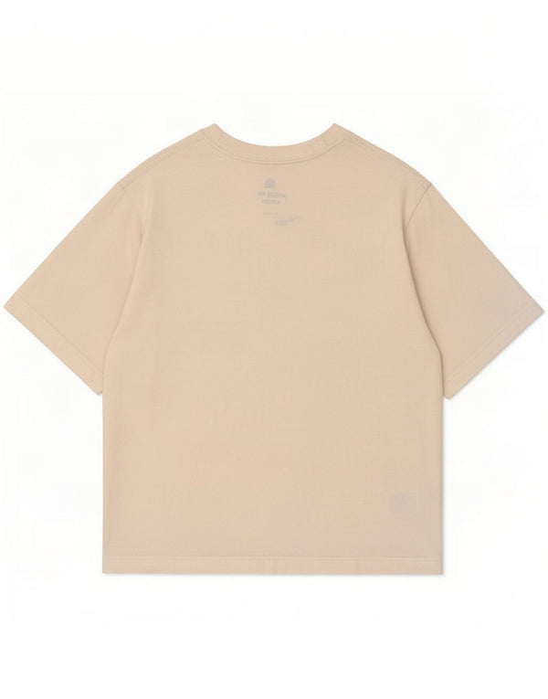 Nike Womens Loose T-Shirt Top UK 10 Small Off White Cotton