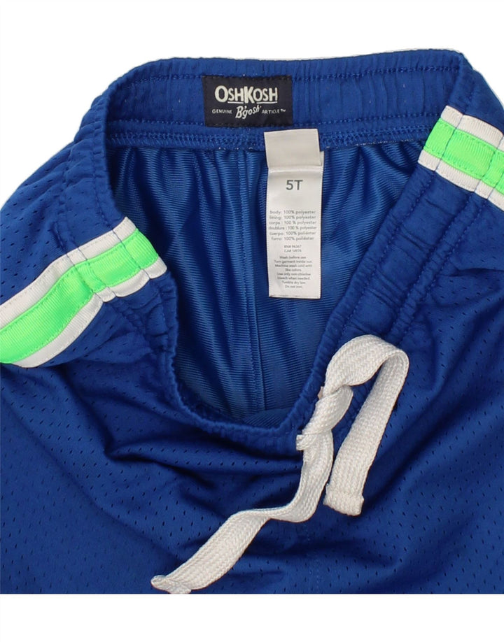 OSH KOSH Boys Sport Shorts 4-5 Years Blue Colourblock Polyester Vintage Osh Kosh and Second-Hand Osh Kosh from Messina Hembry 