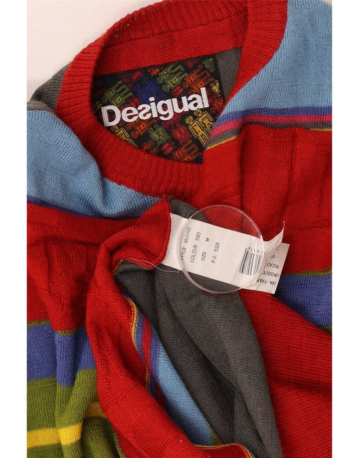 Desigual muški džemper s okruglim izrezom srednje raznobojnih pruga