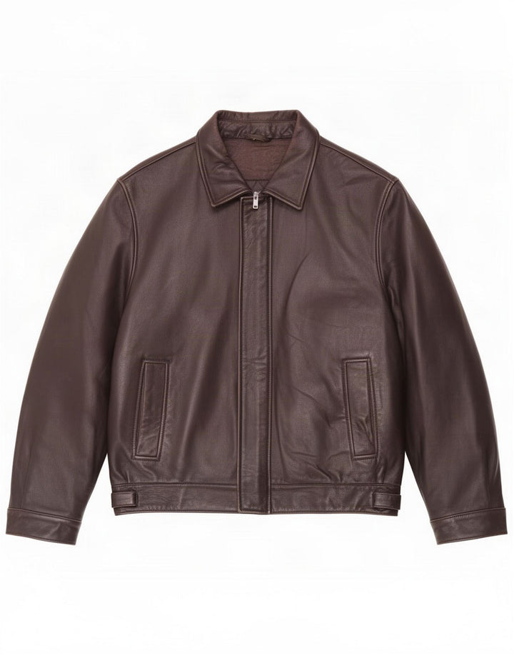 Mabrun muška kožna jakna IT 48 Medium Brown