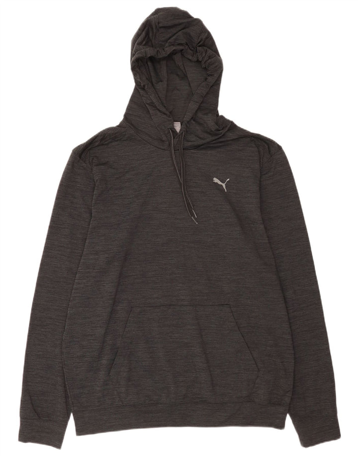 Puma muška majica s kapuljačom Veliki crni poliester