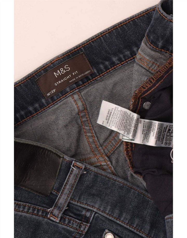 Marks & Spencer muške ravne traperice W36 L29 tamnoplavi pamuk