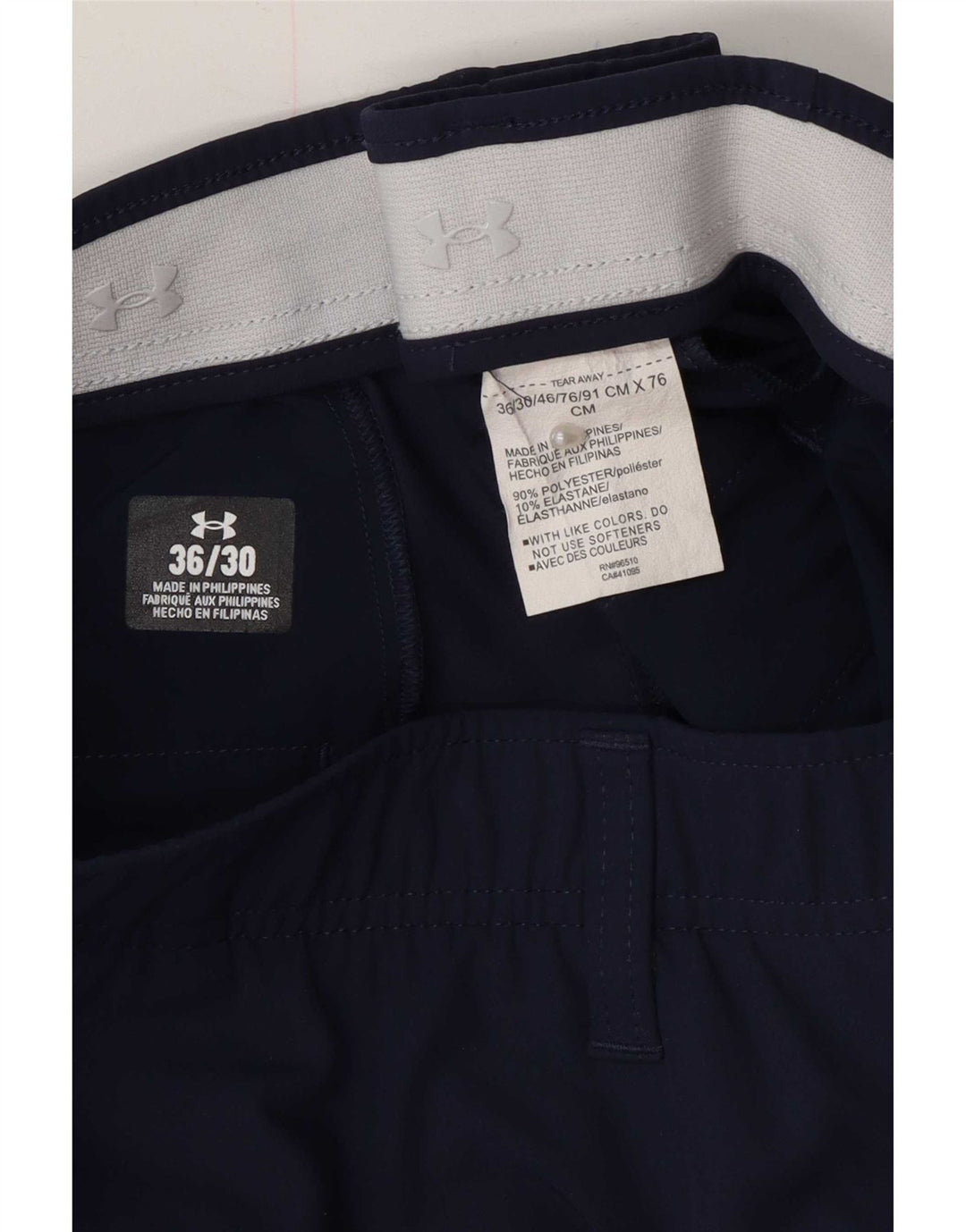 Under Armour muške uske chino hlače W36 L30 tamnoplavi poliester