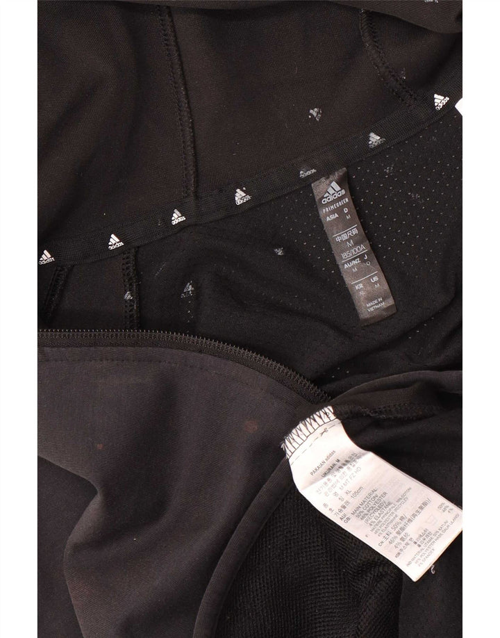 Adidas muški pulover s kapuljačom na patentni zatvarač Srednje crni pamuk