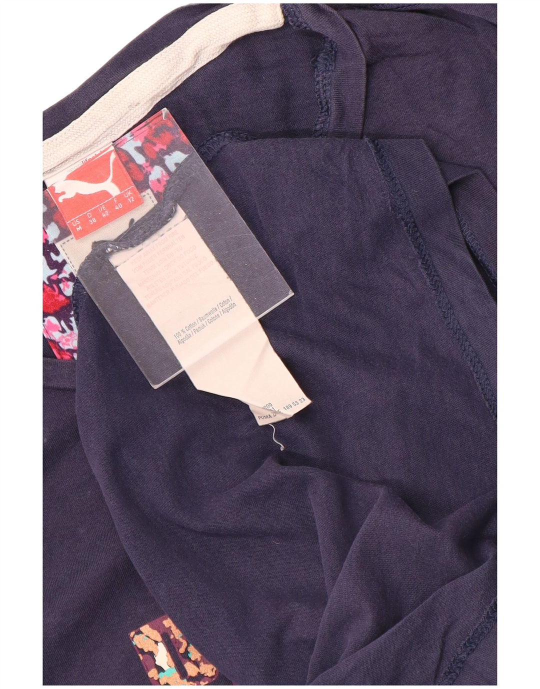 Puma ženska majica kratkih rukava s grafičkim motivima UK 12 Srednje tamnoplavi pamuk