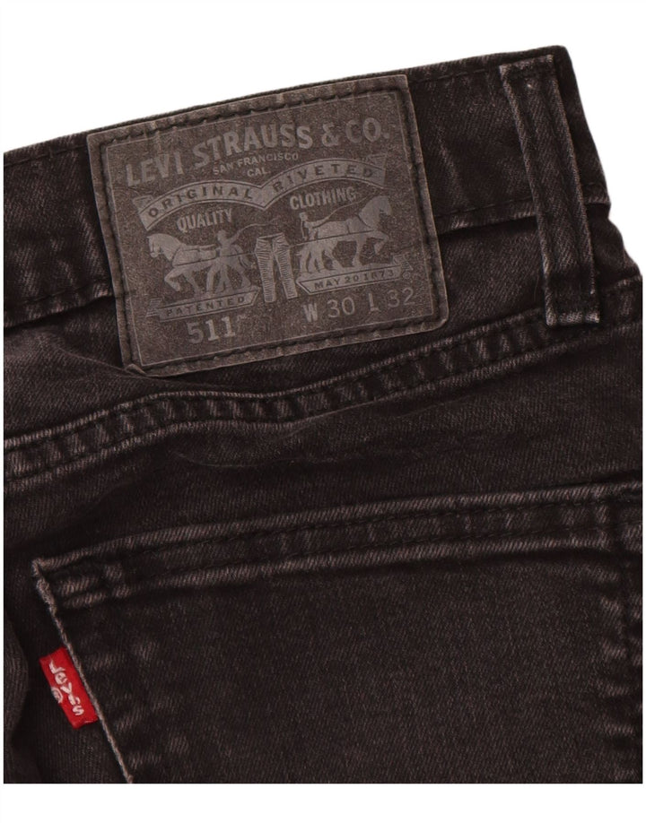 Levi's muške 511 uske traperice W30 L24 crni pamuk