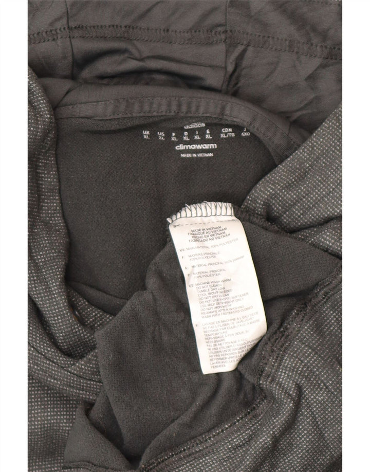 ADIDAS muški Climawarm džemper s kapuljačom XL sivi poliester na točkice