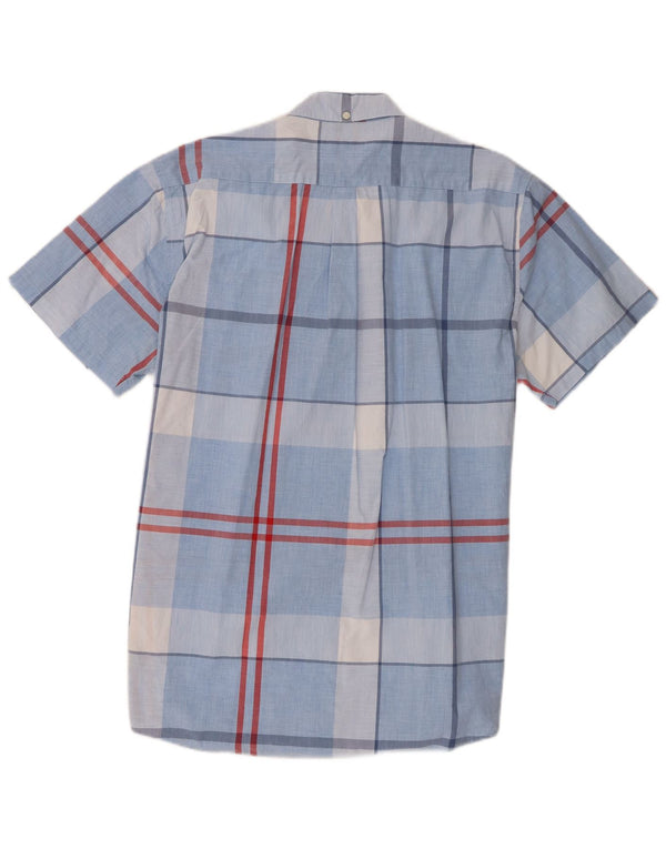 Barbour muška krojena majica kratkih rukava XL, plavi karirani pamuk