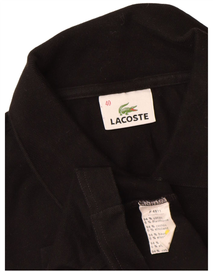 Lacoste ženska polo majica dugih rukava, veličina 40, srednje crni pamuk