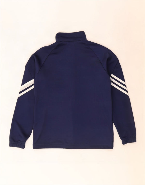 Gornja jakna za trenirku Adidas Climalite za dječake 11-12 godina tamnoplava poliester