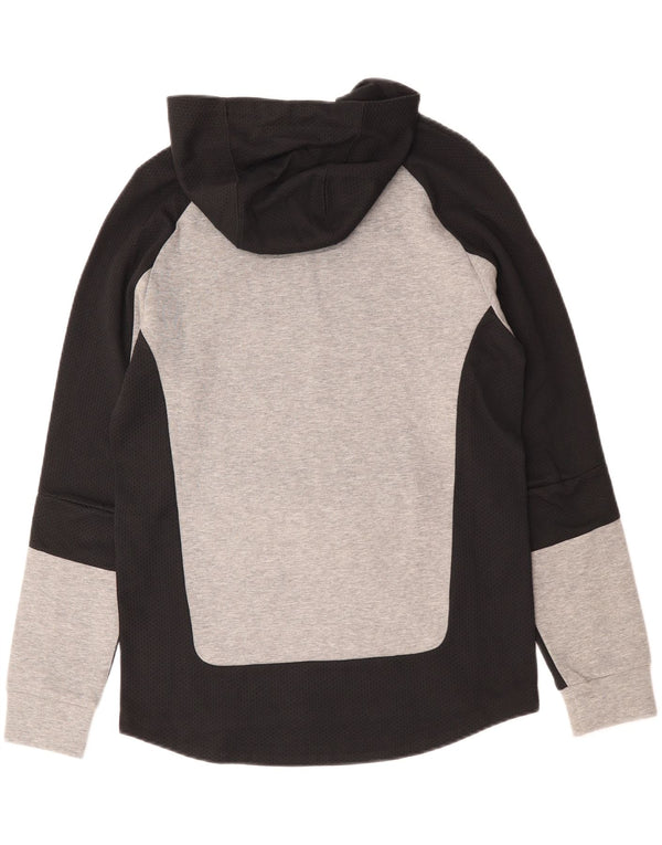 Puma muška majica s kapuljačom Srednje sivi pamuk u blokovima boja