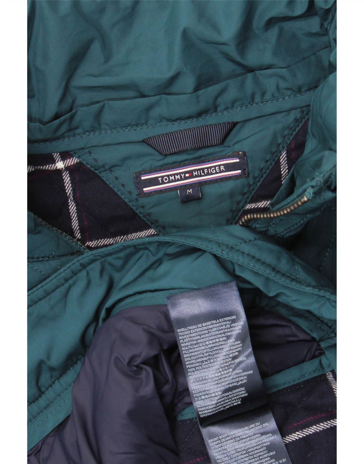 Tommy Hilfiger ženska kratko prošivena jakna UK 14 Srednje zeleni pamuk