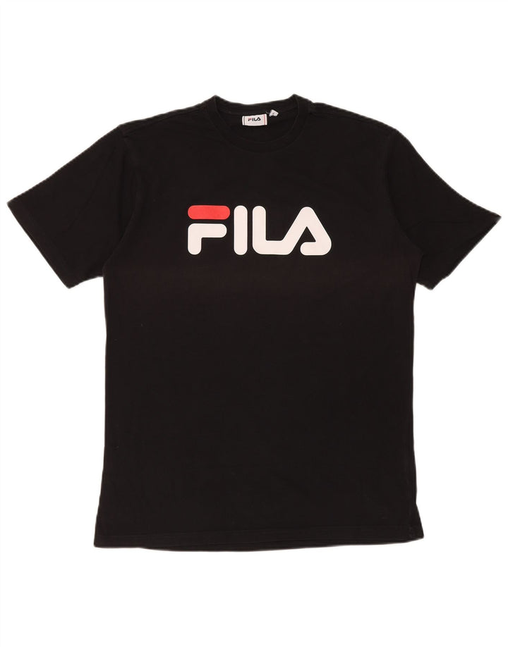 Fila Muška majica kratkih rukava s grafičkim motivima Mala crna pamučna majica