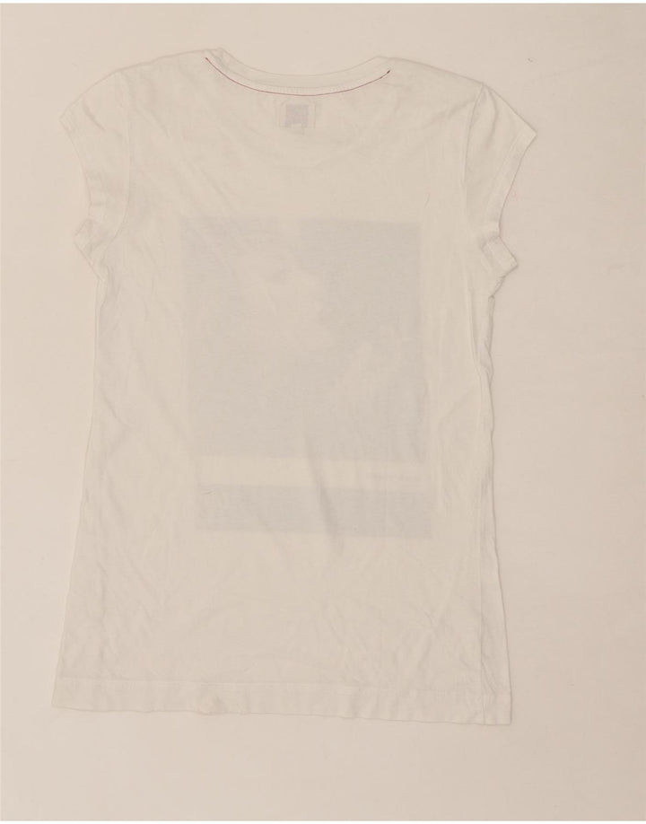 LEE Womens Graphic T-Shirt Top UK 12 Medium White Vintage Lee and Second-Hand Lee from Messina Hembry 