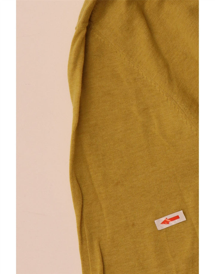 Massimo Dutti, veliki žuti pamučni muški džemper s V-izrezom