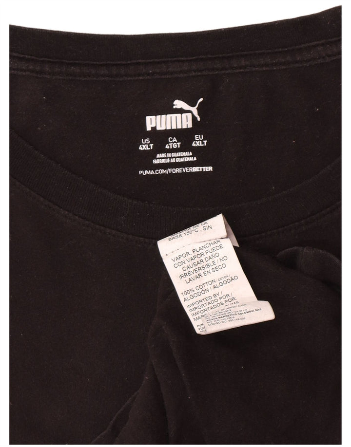 Puma muška majica s grafičkim motivima 4XL crni pamuk