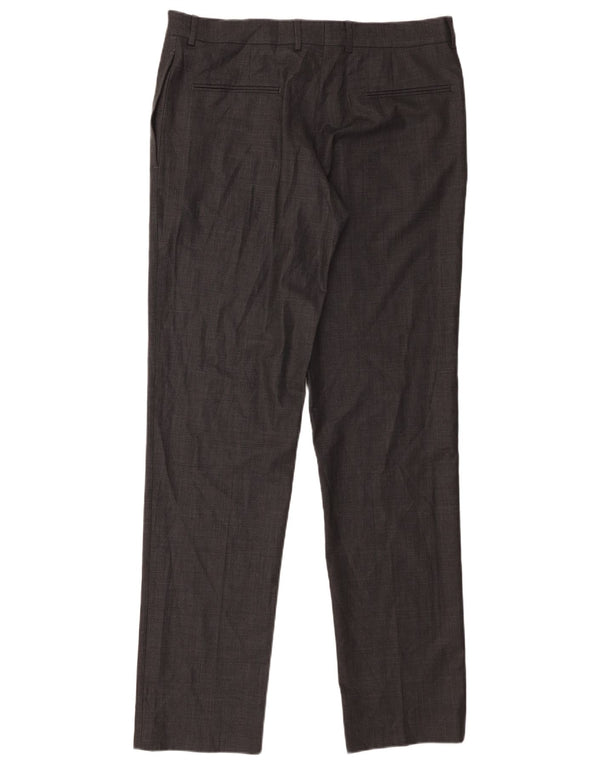 Zara muške hlače ravnog odijela EU 44 Large W34 L34 Siva vunena