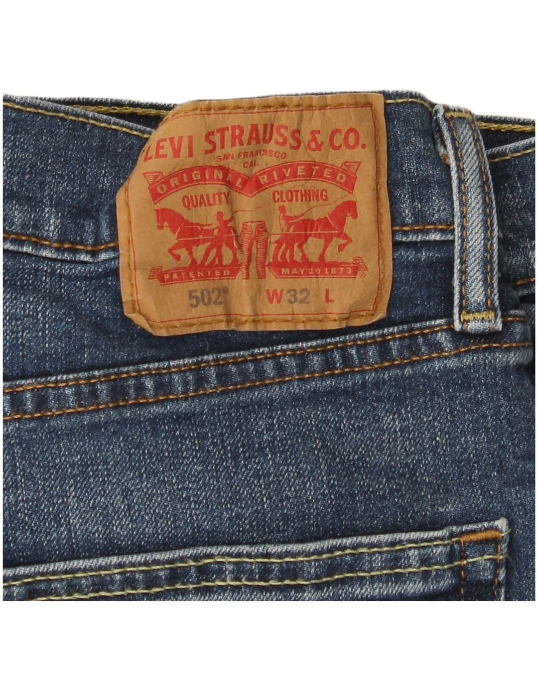 LEVI'S muške 502 traper kratke hlače W32 srednje plavi pamuk