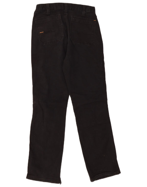 ARIAT Mens Relaxed Fit Straight Cargo Trousers W29 L32 Black Cotton