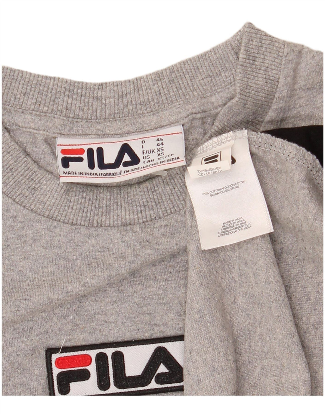 Fila muška majica kratkih rukava XS Sivi Colourblock Pamuk