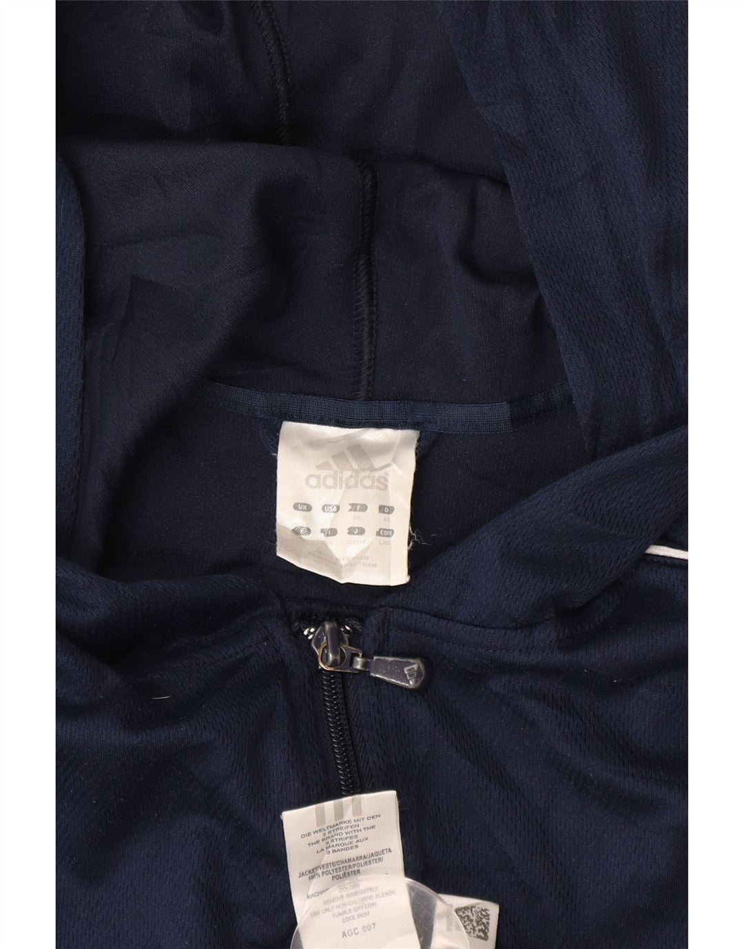 Adidas ženska trenirka s kapuljačom gornja jakna UK 18 XL tamnoplava poliester