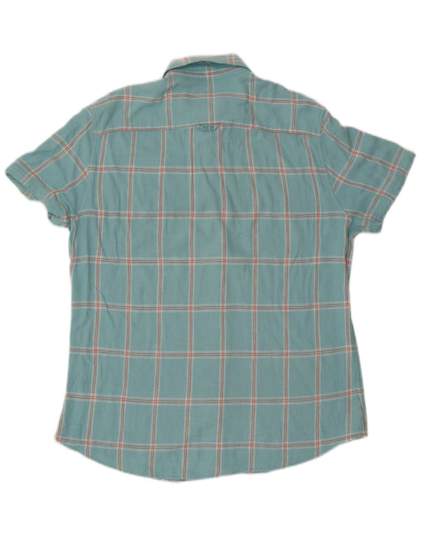 Crew Clothing Muška majica kratkih rukava, velika tirkizna karirana viskoza