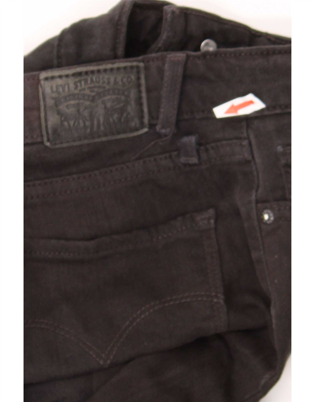 Levi's ženske 712 uske traperice W26 L30 crni pamuk