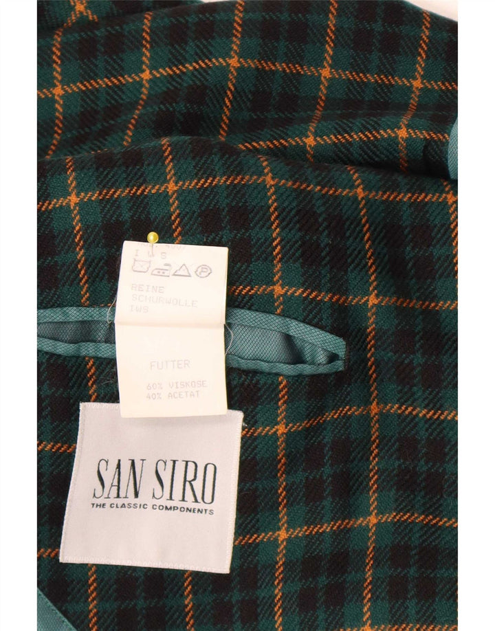 Vintage muški sako sa 3 gumba UK 40 Veliki zeleni karirani vuneni