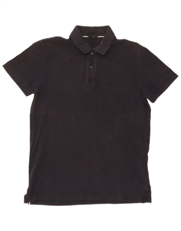 Hugo Boss muška polo majica srednje crne pamučne boje