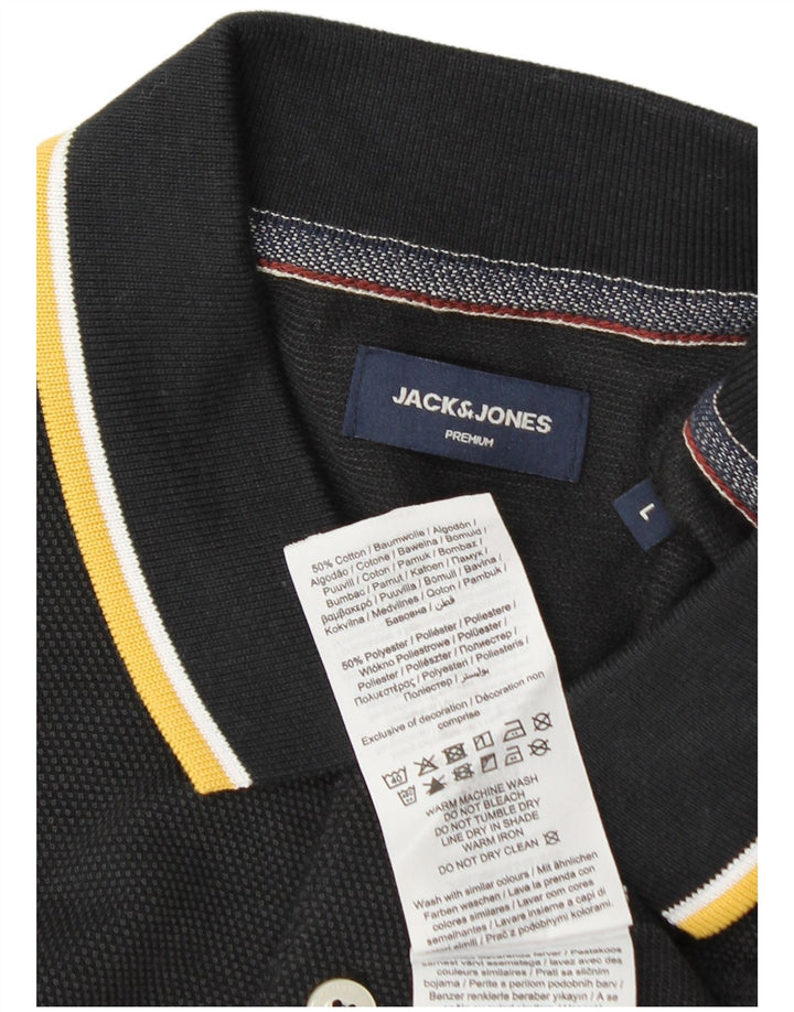 Jack & Jones muška polo majica velika crna pamučna