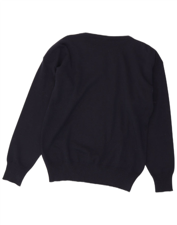 Paul & Shark muški džemper s izrezom s patentnim zatvaračem srednje tamnoplave djevičanske vune