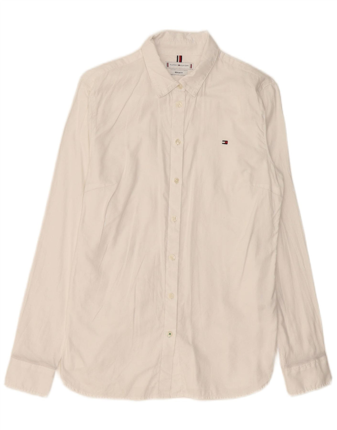 TOMMY HILFIGER Ženska majica standardnog kroja UK 8 Mala bijela pamučna