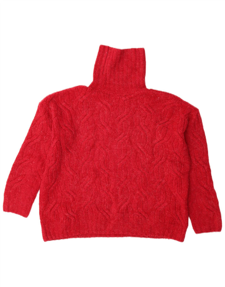 Marks & Spencer ženski pulover s velikim ovratnikom UK 10 Small Pink
