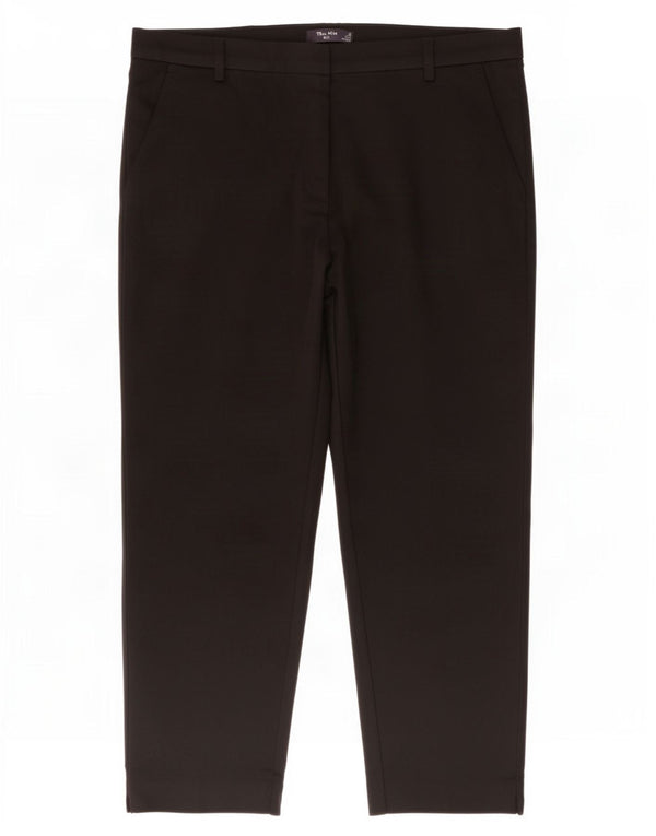 Marks & Spencer Ženske The Mia Slim Capri hlače UK 20 2XL W40 L23 Crne