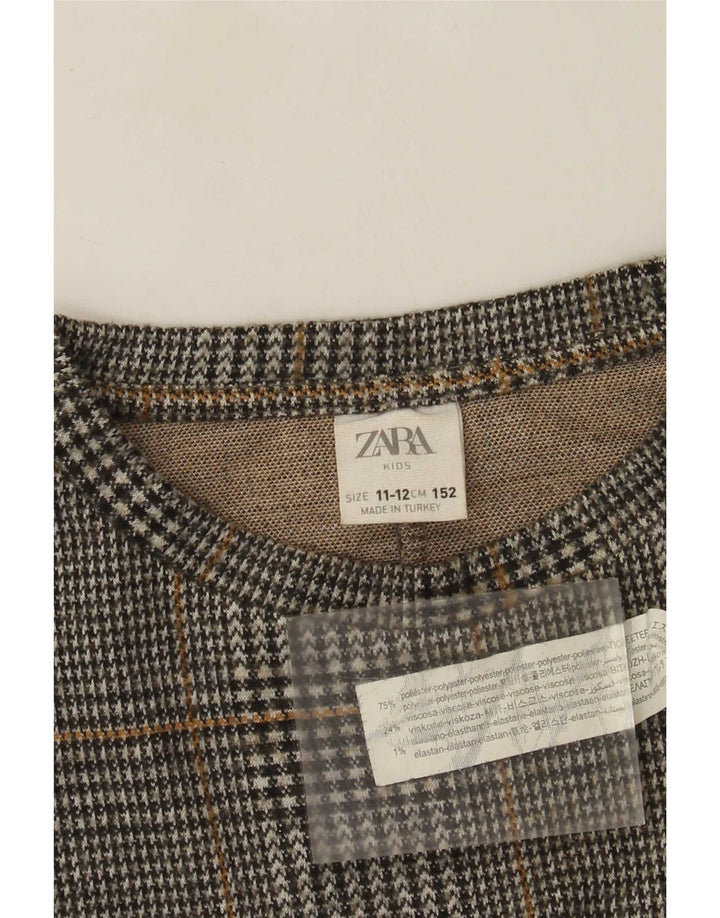 Zara majica za djevojčice 11-12 godina sivi karirani poliester