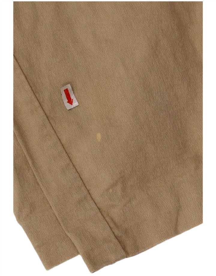 Vintage ženske ravne ležerne hlače IT 46 Large W28 L27 Bež pamuk