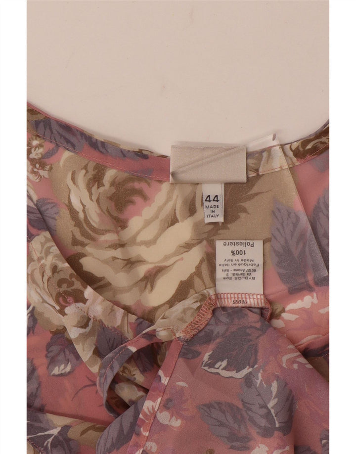 Byblos gornji dio prevelike ženske bluze IT 44 Srednje ružičasti cvjetni poliester