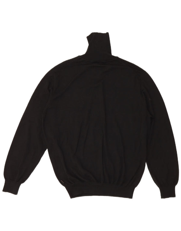 Hugo Boss muški pulover s rol izrezom 2XL crna vunena