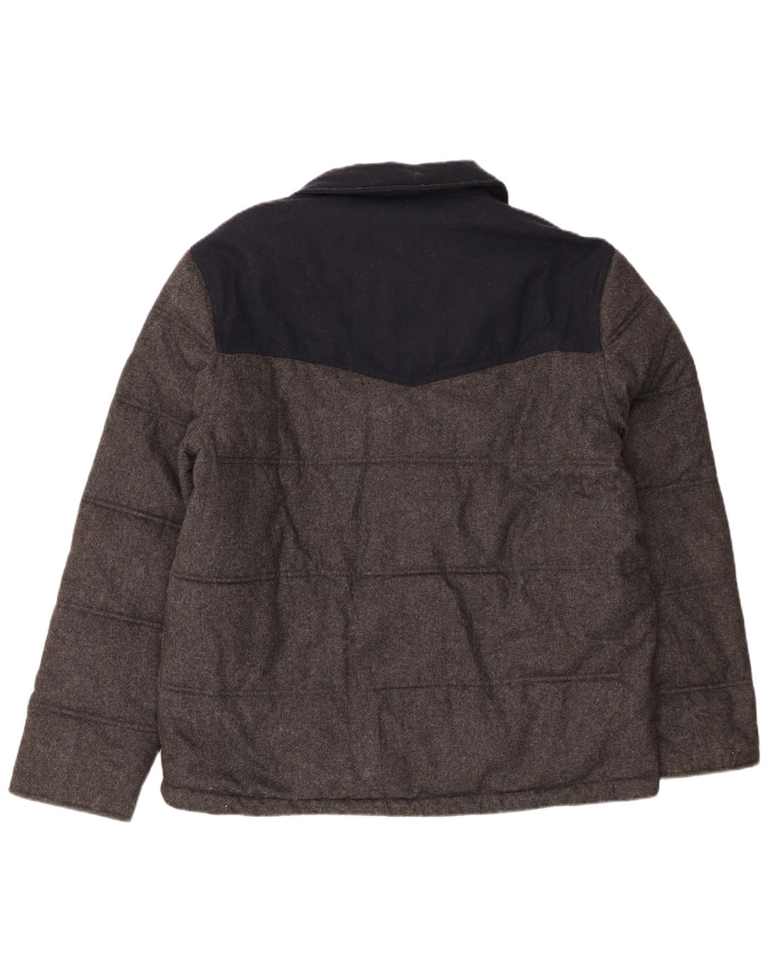 Marks & Spencer muška podstavljena jakna UK 41 Large Grey Colourblock Wool