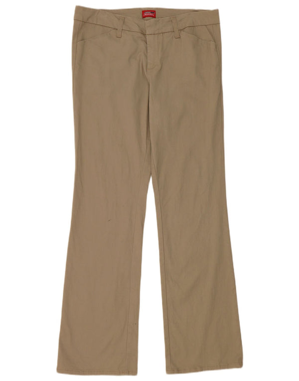 Dickies Womens Bootcut Casual Trousers US 13 Large W32 L31 Beige Cotton