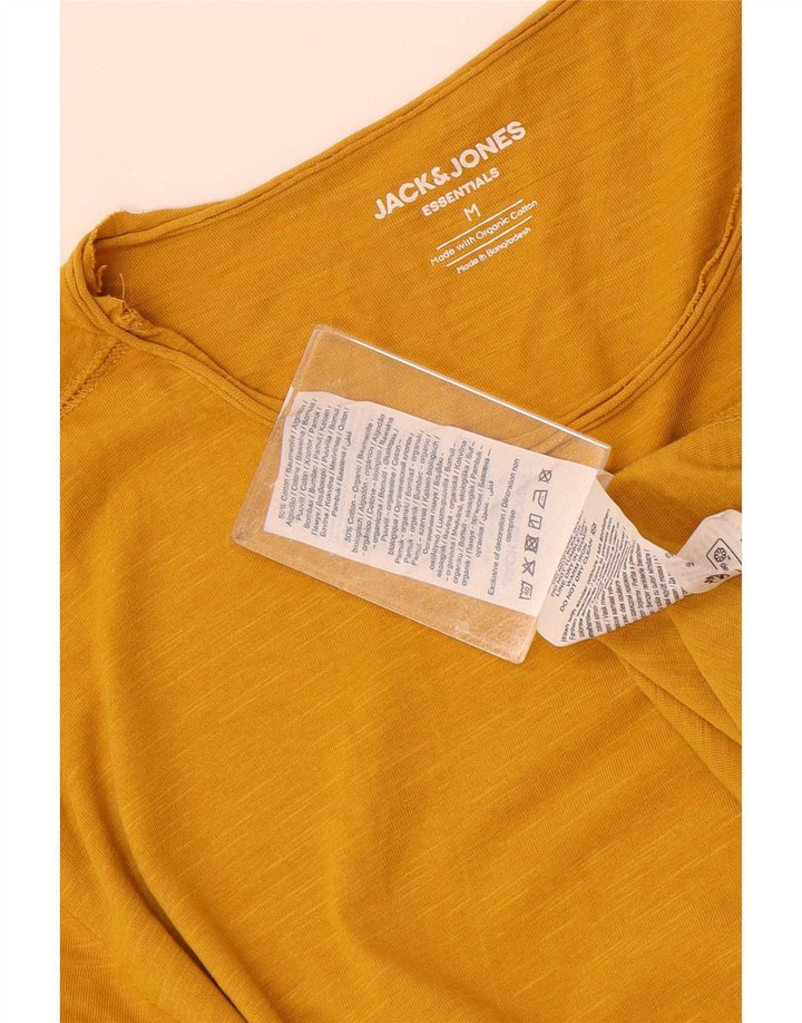 Jack & Jones muška majica srednjeg kroja srednje žutog pamuka